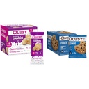 Quest Nutrition Frosted Cookies Twin Pack Geburtstag Kuchen 1g Zucker 10g Protein 2g Net Carbs Gluten Free 8 Count & Chocolate Chip Protein Cookie 12 Count