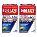 Cold-Eeze Plus Defense Natural Citrus mit Elderberry Zink Lozenges, Reduziert Dauer der Common Cold, Sambucus Nigra, Echinacea und Rose Hips, 25 Ct, Pack von 2