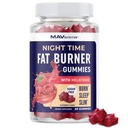 Nacht Zeit Fat Burner Gummies mit Melatonin für Schlaf & Gewichtsverlust Unterstützung | Hunger Suppressant & Stoffwechsel Booster, Shred Belly Fat Während Sie schlafen | Diät-Beilage für Frauen & Männer | 60 Ct