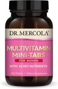 Dr. Mercola Multivitamin Mini-Tabs für Frauen, 30 Servierungen (300 Tabletten), mit 10 Schlüsselnährstoffen, unterstützt optimale Frauengesundheit, Non-GMO
