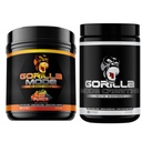 Gorilla Mind Pre Workout (Fruit Punch) + Creatine (100 Serv.) - Umfassendes Stack für verbesserte Kraft, Leistung und Muskelgröße
