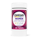 Centrum Multivitamin für Frauen, Multivitamin/Multimineral Supplement mit Eisen, Vitamin D3, B Vitamine und Antioxidantien Vitamine C und E, Glutenfrei, Non-GMO Zutaten - 65 Zähler