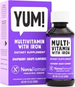 NovaFerrum Yum | Multivitamin mit Eisen für Infants, Kleinkinder & Kinder | Immununterstützung | Alter 4 & Unter | Gluten Free Certified | Sugar Free | Raspberry Grape | 120 Servierungen