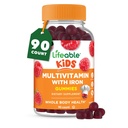 Lebendige Kinder Multivitamin mit Eisen Gummi | Große Verkostung Vitamine für Kinder | Vegetarisch Nicht-GMO Kinder Multivitamin | 90 Gummie