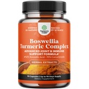 Boswellia Extrakt Kapseln mit Kurkuma - Advanced Immune Health Support Supplement - Turmeric & Boswellia Serrata Kapseln 500mg pro Servierung für Körperdetox & Gesunde Gelenke - 90 Zähler