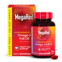 MegaRed - Omega-3 Krill Öl 350mg Softgels (130 Count in A Bottle), EPA & DHA Omega-3 Fettsäuren mit keinen Fisch Nachgeschmack Im Gegensatz zu Fischöl, Enthält Antioxidans Astaxanthin