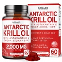 Antarctic Krill Oil Supplement (2000 mg pro Portion, 60 Softgels) Krill Oil Omega 3-Ergänzungen mit EPA, DHA & Astaxanthin - Premium Phospholipid für Erwachsene - getestet von Drittanbietern, Nicht-GVO & USA Made