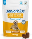 Vetnique Seniorbliss Senior Dog Multivitamin mit Glucosamin, Omega 3 Fish Oil und Probiotics - für Hundegelenke, Verdauungs- und Immununterstützung für optimale Gesundheit (All-in-One Daily Vitamin, 30 Ct)