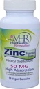 VHR ZINC Bisglycinat Chelat 50mg - Immununterstützung - Hohe Absorption - keine Konservierungsstoffe. 90 Vegan Kapseln