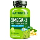 NATURELO Burpless Omega 3 Fischöl Supplement - 1100mg Triglycerid Omega-3, EPA + DHA, flüssiges Fischöl für Herz, Auge, Gehirn, Gelenkgesundheit - 120 Softgels, 4 Monate Versorgung