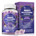 Multivitamin für Männer, Mens Multivitamins Gummie w/Omega-3, Probiotics, Inositol, Folate, Biotin, Zink, Vitamine A, C, D, E, B, - Unterstützung Herz, Gehirn, Muskel, Energie, Sugar-Free, Blackberry Flavor