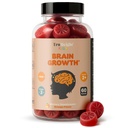 TruHeight Kids Brain Growth Gummies (Orange, Alter 2+) Alle natürlichen Kids & Teens Vitamine - Omega 3 Gummies unterstützt Gehirnwachstum, Psychische Klarheit, Fokus, Augengesundheit, Memory Supplements, DHA Multivitamin