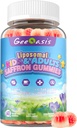 Liposomaler Safran mit Magnesium Glycinat-Gummien, Saffron-Ergänzung für Kinder & Erwachsene, mit Heiligem Basilikum Rosmarin, L-Theanin, GABA, Omega-3 & Vitamine, Fokus & Gehirn-Unterstützung, Entspannung, 60Ct