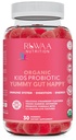 RUWAA NUTRITION Kinder Organic Probiotic Gummis für Verdauungs-Gesundheit, Immununterstützung, Verstopfung, Bloating. 2.5 Billion CFU, Erdbeeren Geschmack, Kaubare Probiotika für Kinder Alter 4+, 30ct (1)