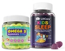 Kids Omega-3 Gummies 1 Pack, Kinder Schlafgummis - Magnesium Glycinate 2pack