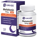 OMOGS Melatonin, Melatonin 10 mg schnell auflösen Tabletten, mit L-Theanin, L-Glycin & Vitamin, unterstützt Entspannung & gesunde Schlafzyklen, Erdbeergeschmack, 120-Tage-Versorgung