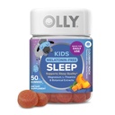 OLLY Kids Melatonin Free Sleep Gummy Supplement, Unterstützt Schlafqualität,* Magnesium, L-Theanin, Lemon Balm, Cloudberry Peach Flavored, 25 Tage Versorgung - 50 Count