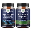 Bundle of Pre Conception Male Fertility Supplement mit CoQ10, Maca Root, Methyl Folate & D-Aspartic Acid und Kräuter Prostata Supplement für Männer - Beta Sitosterol & Grüner Tee für Urinary Tract Support