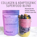Philosophie Cosmic Elixir Collagen Superfood Blend mit Adaptogenen – Bio & Unsweetened Powder for Gut Health, Hormon Balance, Joint Support & Skin Vitality – 32 Portionen