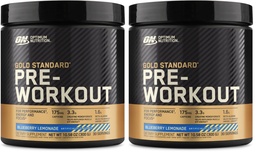 Optimum Nutrition Gold Standard Pre-Workout, Vitamin D für Immununterstützung, mit Kreatin, Beta-Alanin und Koffein für Energie, Keto Friendly, Blueberry Lemonade, 30 Servierungen, (Pack von 2)