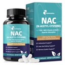 NAC-Ergänzung N-Acetyl Cystein| NAC 1000mg Pro Servierkapseln für Liver & Kidney Detox, Immununterstützung & Antioxidantien - mit Freeform N-Acetyl-L-Cystein, Vegan, Non-GMO, 120 Kapseln