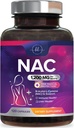 NAC-Ergänzung - 1200mg pro Servieren N-Acetyl-L-Cystein – Optimale Absorption Immununterstützung mit leistungsfähigen Antioxidantien - Respiratory & Liver Health Support - Glutenfrei, Bottled in USA - 120 Kapseln