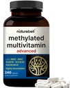 Methyliertes Multivitamin für Männer und Frauen, 240 Kapseln | 27-in-1 Formel mit Vitaminen B Komplex, C, D3, K2, NAD, NAC, CoQ10, Resveratrol, Magnesium, Zink & More | Täglich essentielle Vitamine