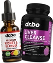 Nierenunterstützung Ergänzung Bladder Gesundheit & Liver Cleanse Detox - Organic Kidney Bladder ergänzt Drops & Liver Detox Cleanse Capsules Supplement - Renal Urinary Tract Herbal