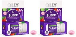 OLLY Sleep Fast Dissolves, 3mg Melatonin, Lemon Balm, Strawberry Flavor, 30 Day Supply - 30 Count (Pack of 2)