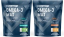 Coromega Omega-3 Fish Oil Bundle – 2400mg Omega-3s + Vitamin D, 3X bessere Absorption, kein Fisch Nachgeschmack, Kokosnuss-Bliss & Citrus Burst Flavors, 60 Squeeze Packets