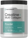 Horbäach Creatine Monohydrat Pulver | mit Collagen und L-Taurine | 10.05 oz | Unflavored | für Frauen und Männer | Non-GMO, Glutenfrei