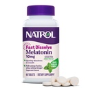 Natrol Melatonin 10mg Fast Dissolve Tabletten - Pfefferminz Flavor, 60 Zähler, Schlafunterstützung, Fast Dissolve Melatonin für Erwachsene, 60-Tage Versorgung