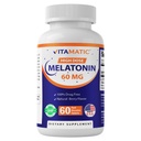 Vitamatic Melatonin 60 mg Fast Dissolve Tablets - 60 Vegan Natural Berry Flavor Tablets - Non-Habit Forming - Non-GMO, glutenfrei (1 Flasche)