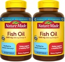 Naturgemachtes Fischöl Omega-3-Ergänzungen, 1000 mg Softgels, Omega-3-Fischöl für gesunde Herzunterstützung, 90 Softgels, 45-Tage-Versorgung (Paket von 2)