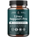 Pro Liver Support Supplement - 2X effektiver als Milchdistel - Advanced Liver Health Supplement mit klinisch getestet 4’Liver Cleanse Detox & Repair Support - 60 Count (Pack von 1)