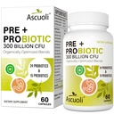 Ascuoli Probiotika für Frauen und Männer - 300 Milliarden CFU, 24 Stämme Probiotika + 15 Bio-Kräuter-Mischung, Tägliches Probiotikum für Verdauungsgesundheit, Immun, Darm, Blähungen - 60 Kapseln