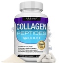 Toplux Multi Collagen Peptide Pillen 1800 Mg Complex - Typ I, II, III, V, X Premium Collagen Complex for Better Skin & Hair, Strong Joint, Hydrolyzed Protein, für Männer Frauen, 90 Kapseln, Supplement