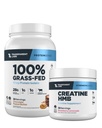 Transparente Labs Gras-Fed Whey Protein Isolate (30 Servierungen, Schokolade PB) & Kreatin HMB (30 Servierungen, Erdbeer-Lemonade)