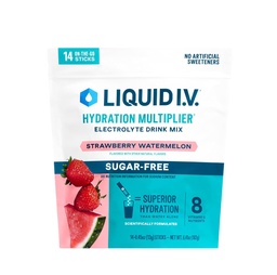 Liquid I.V.® Hydration Multiplikator Zuckerfrei - Erdbeerwassermelone | Electrolyte Powder Drink Mix | 1 Packung (14 Portionen)