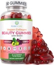 Purify Life Vegan Collagen Gummis mit Biotin & Saw Palmetto Extrakt Bundle, Vitamine für Haar Haut und Nägel Gesundheit, Hormon Balance in Männern und Frauen, Gluten-Free & Vegan, ersetzen Kapseln, Pillen