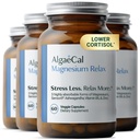 AlgaeCal Magnesium Relax™ – Chelated Magnesium Glycinate 350mg with Sensoril Ashwagandha, Magnesium Supplement for Sleep & Stress, Cortisol Reducer for Women & Men, 60 Capsules (4 Packs)