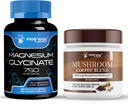 WELLNESS LABSRX Magnesium Glycinat Kapseln 750mg - Pilz Kaffeemischung