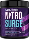 Jacked Factory X John Wick - Nitrosurge Wick Pre Workout Supplement - Intensive Energie, Battle-Ready Focus, Unaufhaltsames Engagement und Sheer Will - 30 Servierungen, Baba Yaga Blue Raz