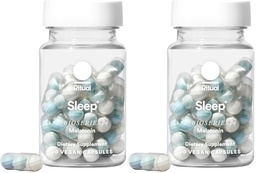 Ritual Sleep Bioseries™ Melatonin: Sleep Aid for Adults, Sleep Supplement with Time Released Capsules, Vegan Drug Free Sleep Vitamins for All Night Sleep Support, 20 Capsules (Pack of 2)