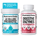 Physician's CHOICE Advanced Gut Health Bundle: 60 Billion Probiotics 30ct + Verdauungsenzyme 60ct für Verdauungs-, Gut- und Immungesundheit unterstützt okziale Konsistenz, Durchfall, Gas und Bloating