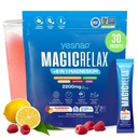MAGICRELAX 8-in-1 Super Calm Magnesium Glycinate Powder Drink Mix Supports Stress Healthy Cortisol, Mood & Sleep, KSM-66 Ashwagandha Saffron GABA L-Theanine Vitamin D3, 0 Sugar, Raspberry Lemonade