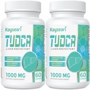 TUDCA Bile Salts Supplement 1000mg - 120 Veggie Kapseln,Liver Support Supplement für Detox Cleanse,Gelatin Kostenlos