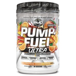 PMD Sports Pump Fuel Ultra Insanity - Premium Pre Workout Powder & Muskelpumpe, Großer Fokus, Endurance & Recovery, Premium Creatine, Arginine & Beta Alanine, Tropical Orange Mango (30 Portionen)