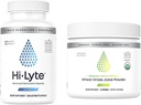 Hi-Lyte Elektrolyt Ersatz Kapseln für schnelle Rehydrierung | 100 Kapseln | Organic Wheatgrass Juice Powder mit Kamut | 75 Servierungen | Delicious Lemon Flavor