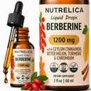 Berberine Complex with Ceylon Cinnamon, Bitter Melon, Turmeric & Chromium -1200mg - Liquid Herbal Supplement - Vegan, No Sugar, Non-GMO